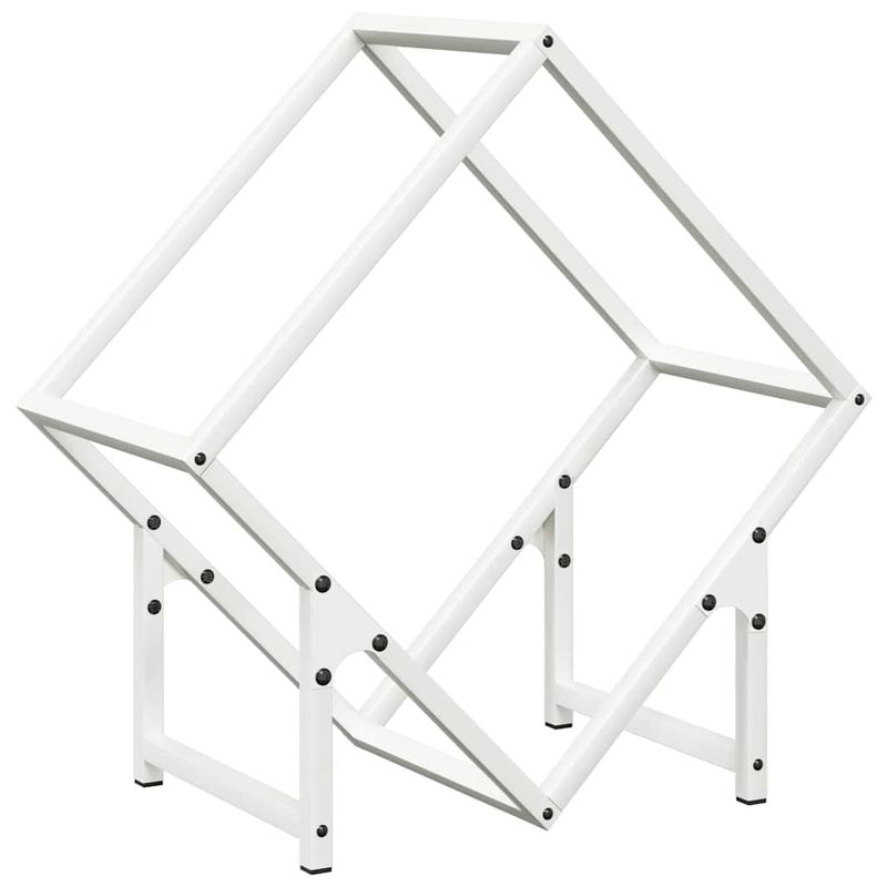 Casa si Gradina/Termice/Sobe, Seminee si accesorii/Accesorii seminee si sobe - Suport pentru lemne de foc alb 50x25x50 cm Otel laminat la rece - Infinity.ro