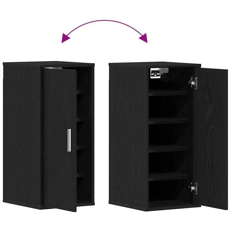Casa si Gradina - Mobilier - Organizare si depozitare - Organizator incaltaminte - Dulap Pantofi Stejar Negru 32x35x70 cm Lemn prelucrat - Infinity.ro