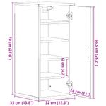 Casa si Gradina - Mobilier - Organizare si depozitare - Organizator incaltaminte - Dulap Pantofi Stejar Negru 32x35x70 cm Lemn prelucrat - Infinity.ro