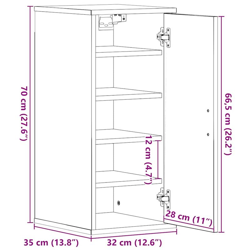 Casa si Gradina - Mobilier - Organizare si depozitare - Organizator incaltaminte - Dulap Pantofi Stejar Negru 32x35x70 cm Lemn prelucrat - Infinity.ro