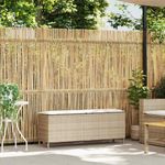 Casa si Gradina - Gradina si terasa - Mobilier exterior - Bancute de gradina - Banca de gradina cu perna Bej 110x30x40,5 cm Poly Ratan, bej și alb crem - Infinity.ro