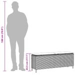 Casa si Gradina - Gradina si terasa - Mobilier exterior - Bancute de gradina - Banca de gradina cu perna Bej 110x30x40,5 cm Poly Ratan, bej și alb crem - Infinity.ro