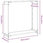 Casa si Gradina - Termice - Sobe, Seminee si accesorii - Accesorii seminee si sobe - Suport pentru lemne de foc Antracit Otel laminat la rece - Infinity.ro