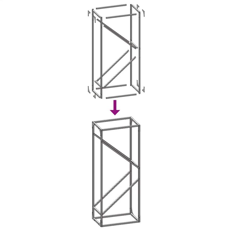 Casa si Gradina - Termice - Sobe, Seminee si accesorii - Accesorii seminee si sobe - Suport pentru lemne de foc Antracit Otel laminat la rece - Infinity.ro