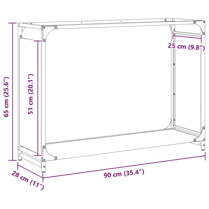 Casa si Gradina - Termice - Sobe, Seminee si accesorii - Accesorii seminee si sobe - Suport pentru lemne de foc negru Otel laminat la rece - Infinity.ro