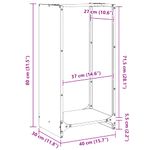 Casa si Gradina - Termice - Sobe, Seminee si accesorii - Accesorii seminee si sobe - Suport pentru lemne de foc 40x30x80 cm Otel pentru intemperii - Infinity.ro