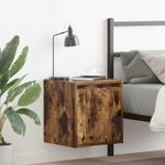 Casa si Gradina - Mobilier - Comode si corpuri - Noptiere - Noptiera montata pe perete din stejar afumat 38x34x40 cm - Infinity.ro
