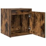 Casa si Gradina - Mobilier - Comode si corpuri - Noptiere - Noptiera montata pe perete din stejar afumat 38x34x40 cm - Infinity.ro