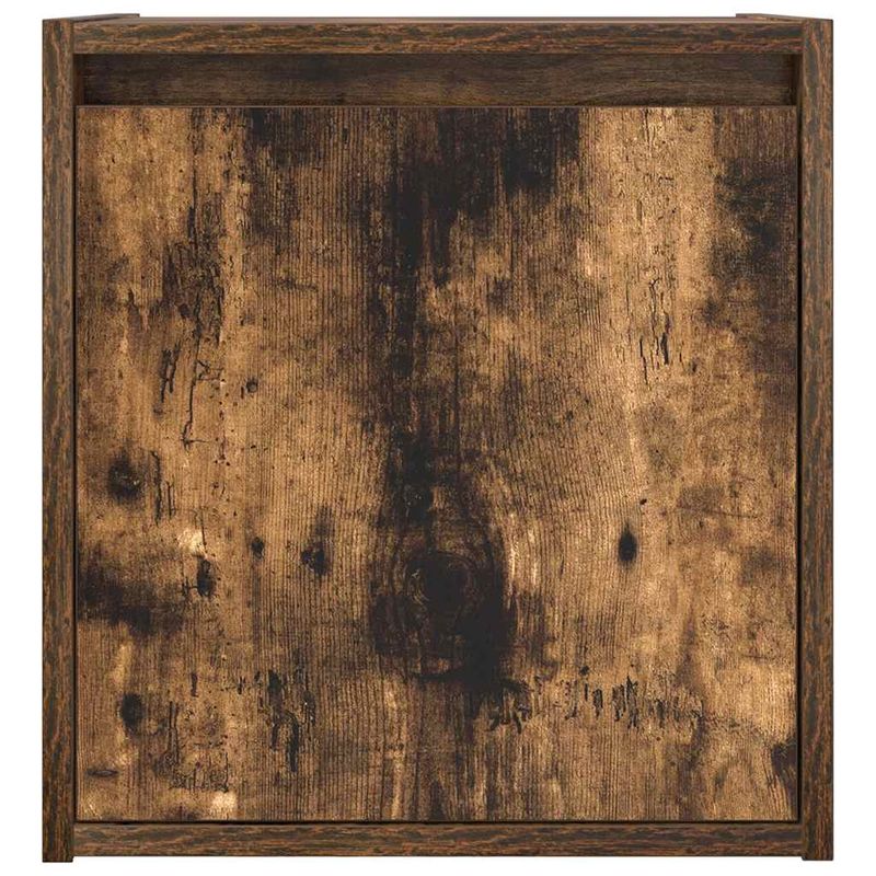 Casa si Gradina - Mobilier - Comode si corpuri - Noptiere - Noptiera montata pe perete din stejar afumat 38x34x40 cm - Infinity.ro
