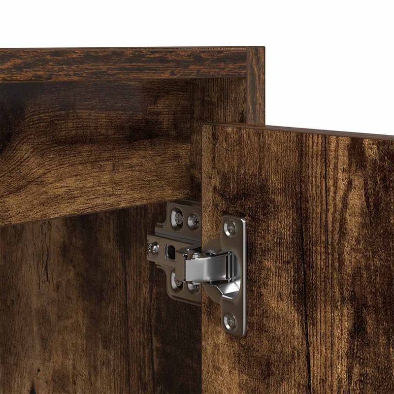 Casa si Gradina - Mobilier - Comode si corpuri - Noptiere - Noptiera montata pe perete din stejar afumat 38x34x40 cm - Infinity.ro