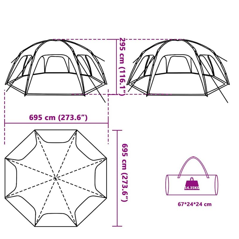 Sport si Outdoor - Camping - Corturi camping - Cort de petrecere, verde mare, rezistent la apa - Infinity.ro