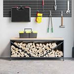 Casa si Gradina - Termice - Sobe, Seminee si accesorii - Accesorii seminee si sobe - Suport pentru lemne de foc cu blat lemn antracit - Infinity.ro