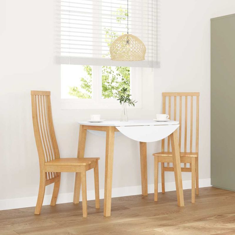 Casa si Gradina - Mobilier - Scaune si fotolii - Scaune - Scaune de sufragerie 2 buc Cauciuc din lemn masiv - Infinity.ro