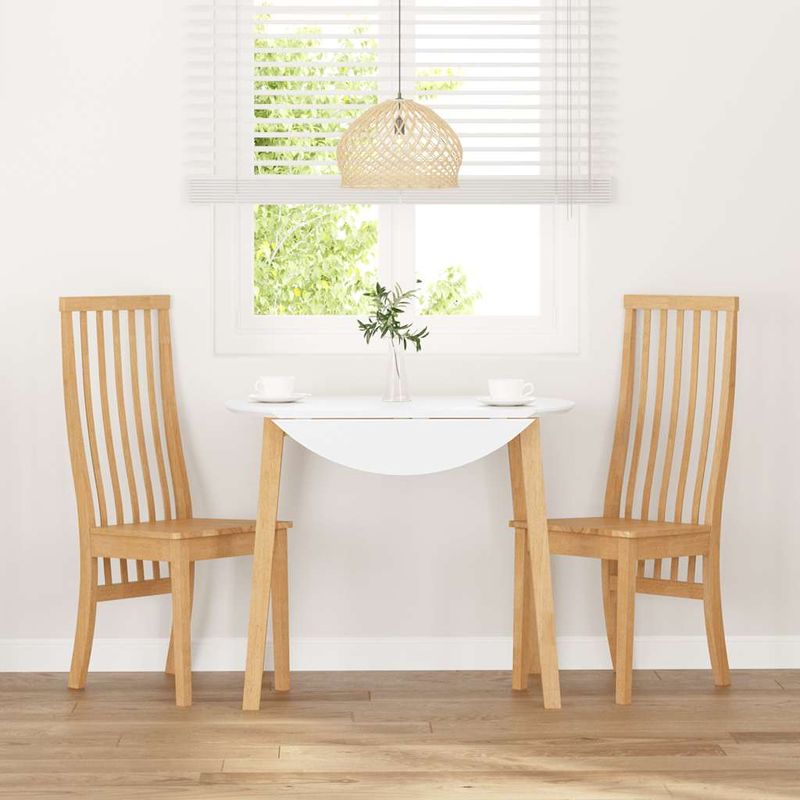 Casa si Gradina - Mobilier - Scaune si fotolii - Scaune - Scaune de sufragerie 2 buc Cauciuc din lemn masiv - Infinity.ro