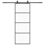 Casa si Gradina - Constructii - Usi interior, exterior si garaj - Usi interior - Usa glisanta cu set de feronerie neagra 76x205 cm Sticla ESG - Infinity.ro