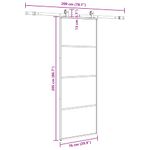Casa si Gradina - Constructii - Usi interior, exterior si garaj - Usi interior - Usa glisanta cu set de feronerie neagra 76x205 cm Sticla ESG - Infinity.ro