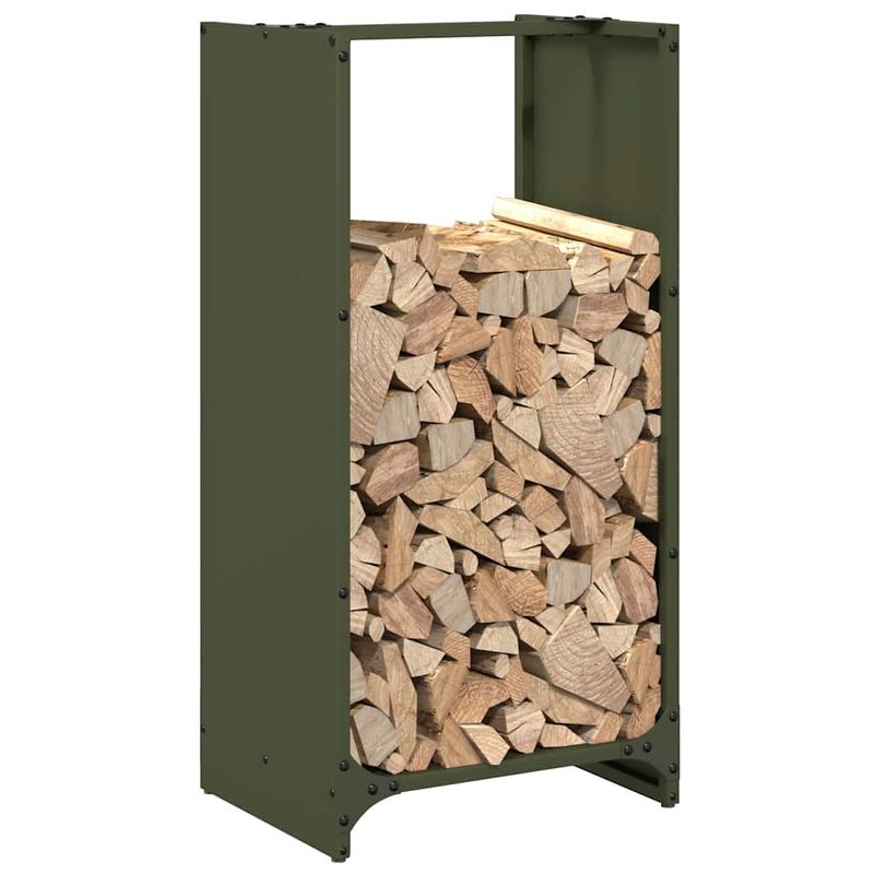 Casa si Gradina - Termice - Sobe, Seminee si accesorii - Accesorii seminee si sobe - Suport pentru lemne de foc Verde masline Otel laminat la rece - Infinity.ro