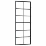 Casa si Gradina - Constructii - Usi interior, exterior si garaj - Usi interior - Usa glisanta cu set de feronerie neagra 76x205 cm Sticla ESG - Infinity.ro