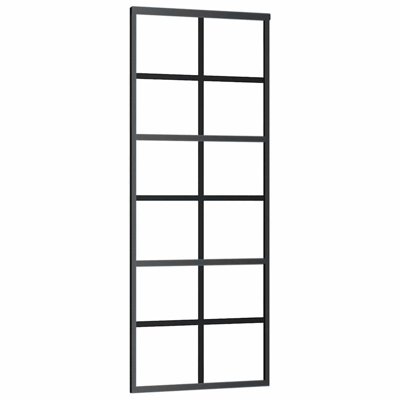 Casa si Gradina - Constructii - Usi interior, exterior si garaj - Usi interior - Usa glisanta cu set de feronerie neagra 76x205 cm Sticla ESG - Infinity.ro