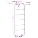 Casa si Gradina - Constructii - Usi interior, exterior si garaj - Usi interior - Usa glisanta cu set de feronerie neagra 76x205 cm Sticla ESG - Infinity.ro