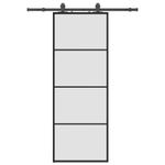 Casa si Gradina - Constructii - Usi interior, exterior si garaj - Usi interior - Usa glisanta cu set de feronerie neagra 76x205 cm Sticla ESG - Infinity.ro