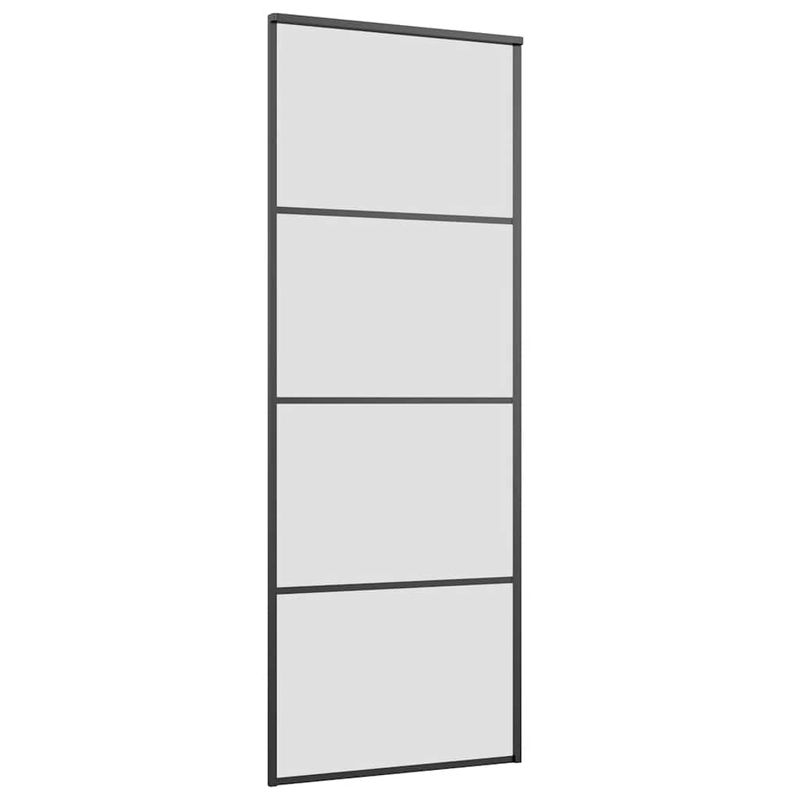 Casa si Gradina - Constructii - Usi interior, exterior si garaj - Usi interior - Usa glisanta cu set de feronerie neagra 76x205 cm Sticla ESG - Infinity.ro