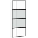 Casa si Gradina - Constructii - Usi interior, exterior si garaj - Usi interior - Usa glisanta cu set feronerie neagra 90x205cm sticla securizata - Infinity.ro