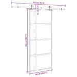 Casa si Gradina - Constructii - Usi interior, exterior si garaj - Usi interior - Usa glisanta cu set feronerie neagra 90x205cm sticla securizata - Infinity.ro