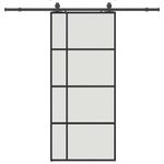 Casa si Gradina - Constructii - Usi interior, exterior si garaj - Usi interior - Usa glisanta cu set de feronerie neagra 90x205 cm Sticla ESG - Infinity.ro