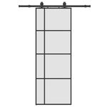 Casa si Gradina - Constructii - Usi interior, exterior si garaj - Usi interior - Usa glisanta cu set de feronerie neagra 76x205 cm Sticla ESG - Infinity.ro