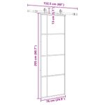 Casa si Gradina - Constructii - Usi interior, exterior si garaj - Usi interior - Usa glisanta cu set de feronerie neagra 76x205 cm Sticla ESG - Infinity.ro