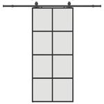 Casa si Gradina - Constructii - Usi interior, exterior si garaj - Usi interior - Usa glisanta cu set de feronerie neagra 90x205 cm Sticla ESG - Infinity.ro