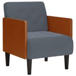 Casa si Gradina - Mobilier - Scaune si fotolii - Fotolii - Fotoliu cu cotiere gri inchis 55 cm catifea - Infinity.ro