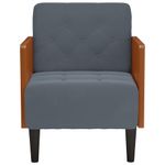 Casa si Gradina - Mobilier - Scaune si fotolii - Fotolii - Fotoliu cu cotiere gri inchis 55 cm catifea - Infinity.ro