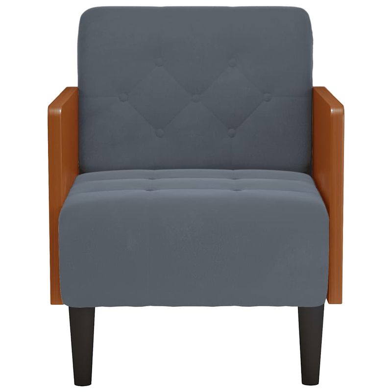 Casa si Gradina - Mobilier - Scaune si fotolii - Fotolii - Fotoliu cu cotiere gri inchis 55 cm catifea - Infinity.ro