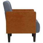 Casa si Gradina - Mobilier - Scaune si fotolii - Fotolii - Fotoliu cu cotiere gri inchis 55 cm catifea - Infinity.ro