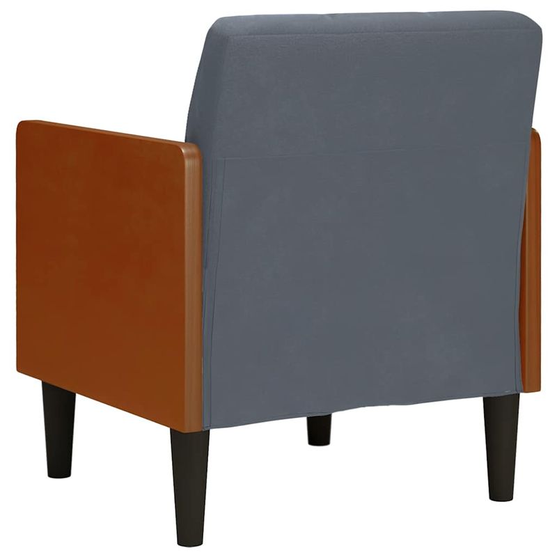 Casa si Gradina - Mobilier - Scaune si fotolii - Fotolii - Fotoliu cu cotiere gri inchis 55 cm catifea - Infinity.ro