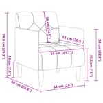 Casa si Gradina - Mobilier - Scaune si fotolii - Fotolii - Fotoliu cu cotiere gri inchis 55 cm catifea - Infinity.ro