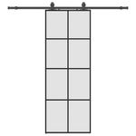 Casa si Gradina - Constructii - Usi interior, exterior si garaj - Usi interior - Usa glisanta cu set de feronerie neagra 76x205 cm Sticla ESG - Infinity.ro