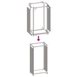 Casa si Gradina - Termice - Sobe, Seminee si accesorii - Accesorii seminee si sobe - Suport pentru lemne de foc alb 44x28x90 cm Otel laminat la rece - Infinity.ro