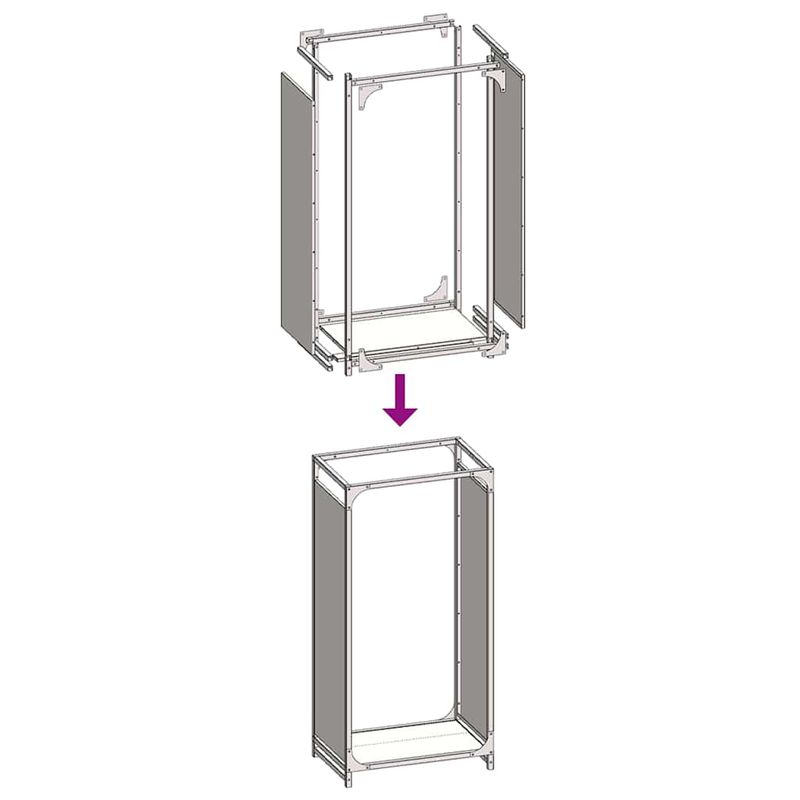 Casa si Gradina - Termice - Sobe, Seminee si accesorii - Accesorii seminee si sobe - Suport pentru lemne de foc alb 44x28x90 cm Otel laminat la rece - Infinity.ro