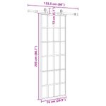 Casa si Gradina - Constructii - Usi interior, exterior si garaj - Usi interior - Usa glisanta cu set de feronerie neagra 76x205 cm Sticla ESG - Infinity.ro