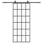 Casa si Gradina - Constructii - Usi interior, exterior si garaj - Usi interior - Usa glisanta cu set de feronerie neagra 90x205 cm Sticla ESG - Infinity.ro