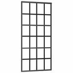 Casa si Gradina - Constructii - Usi interior, exterior si garaj - Usi interior - Usa glisanta cu set de feronerie neagra 90x205 cm Sticla ESG - Infinity.ro