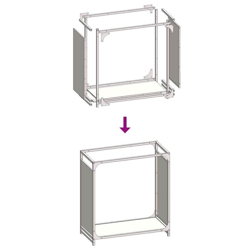 Casa si Gradina/Termice/Sobe, Seminee si accesorii/Accesorii seminee si sobe - Suport pentru lemne de foc Antracit Otel laminat la rece - Infinity.ro