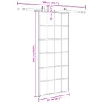 Casa si Gradina - Constructii - Usi interior, exterior si garaj - Usi interior - Usa glisanta cu set de feronerie neagra 90x205 cm Sticla ESG - Infinity.ro