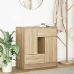 Casa si Gradina - Mobilier - Comode si corpuri - Comode - Bufeta cu sertare si usi Stejar Sonoma 70,5x34x74,5 cm - Infinity.ro