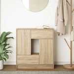 Casa si Gradina - Mobilier - Comode si corpuri - Comode - Bufeta cu sertare si usi Stejar Sonoma 70,5x34x74,5 cm - Infinity.ro