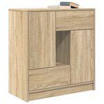 Casa si Gradina - Mobilier - Comode si corpuri - Comode - Bufeta cu sertare si usi Stejar Sonoma 70,5x34x74,5 cm - Infinity.ro