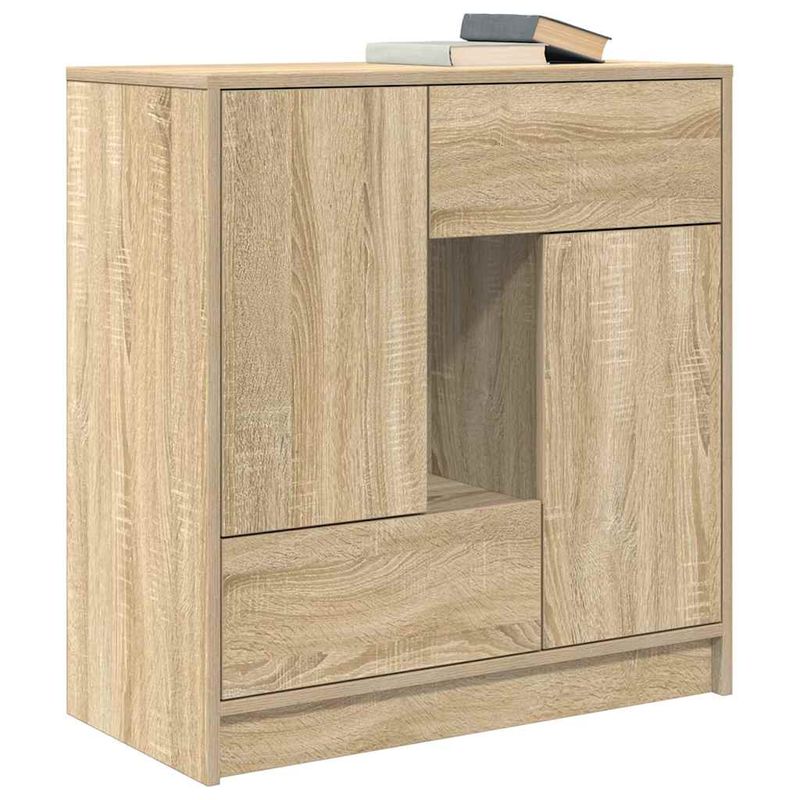 Casa si Gradina - Mobilier - Comode si corpuri - Comode - Bufeta cu sertare si usi Stejar Sonoma 70,5x34x74,5 cm - Infinity.ro
